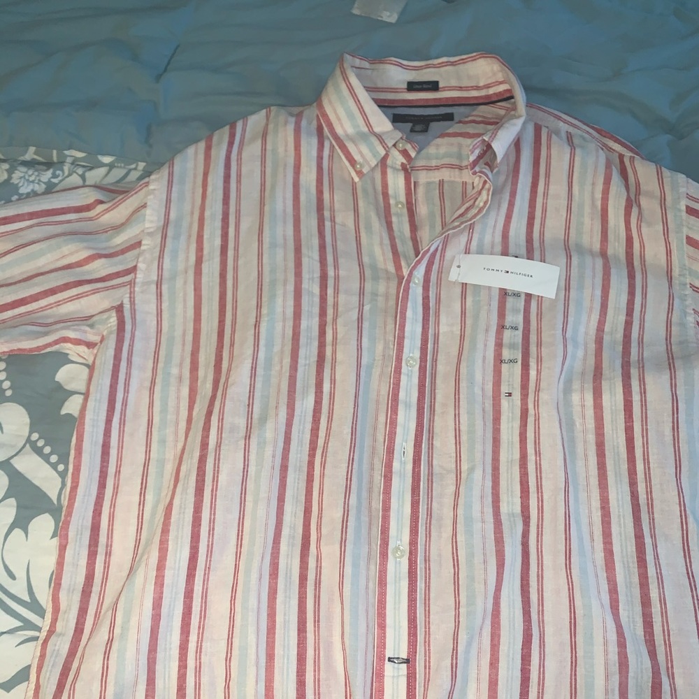 Tommy Hilfiger Linen Button Down sz Xl NWT